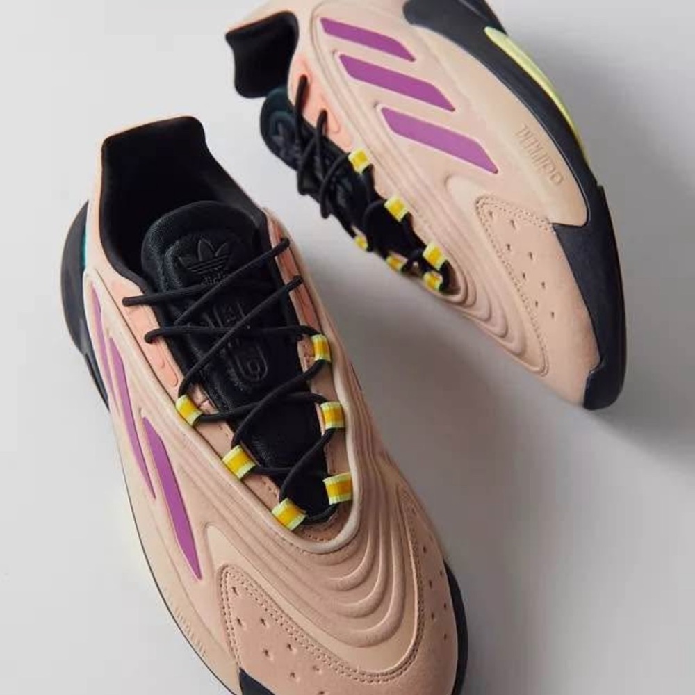 Adidas Peach and Purple Sneakers